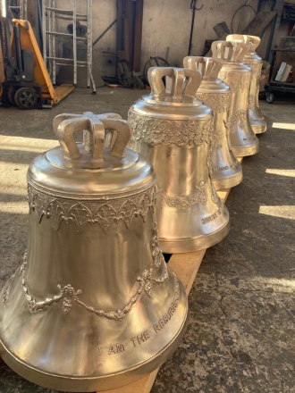 The new bells to be installed for the campanile of St Joseph&#39;s Church